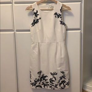 J Crew White Dress with Black Detail